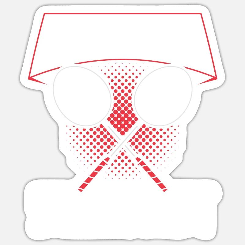 Schläger Wissenschaftler Racket Scientist - Sticker taille S (10 x 10 cm) - blanc mat