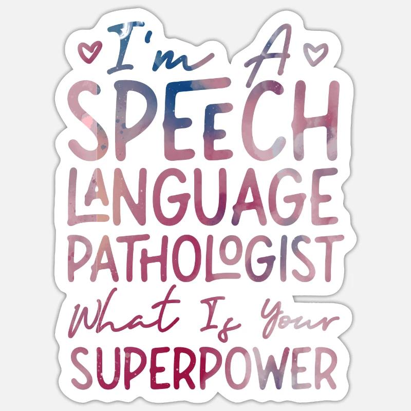 Speech Therapist Therapy Assistant - Sticker Größe S (10 x 10 cm) - Mattweiß