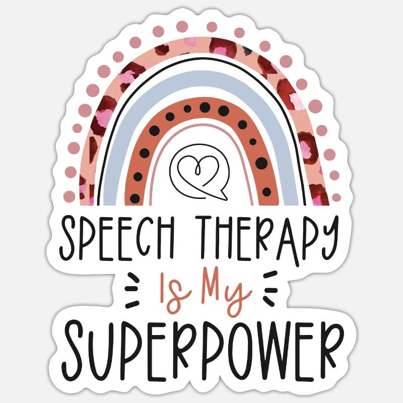Speech Therapist Therapy Assistant - Sticker size S (10 x 10 cm) - white matte
