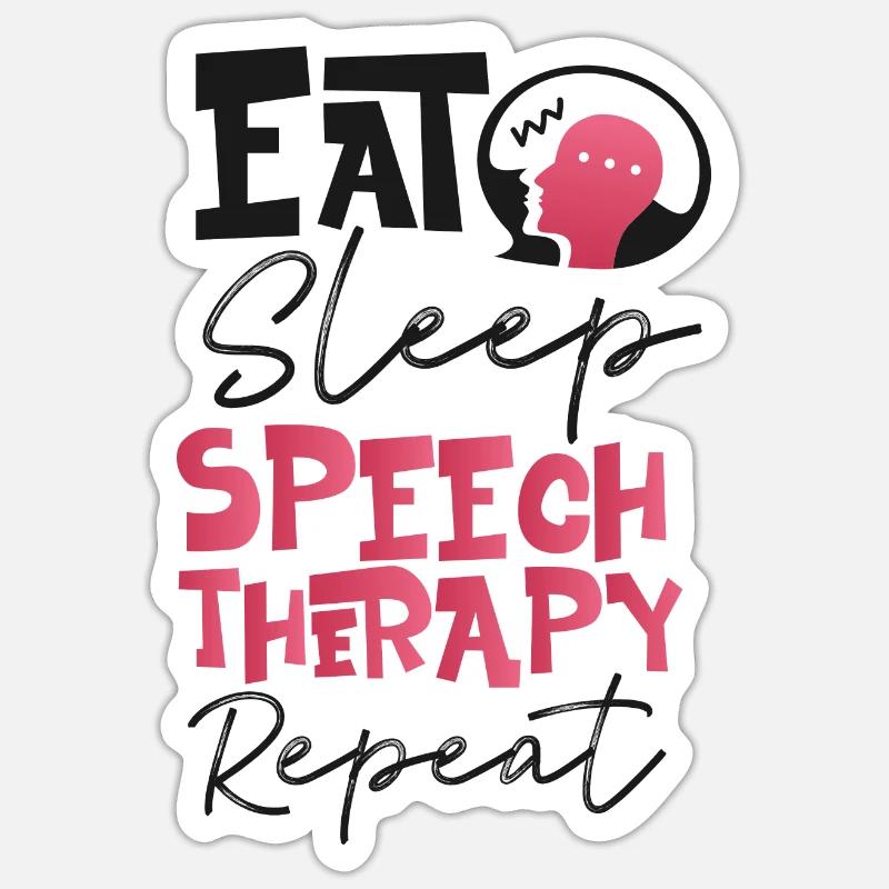 Assistant orthophoniste - Sticker taille S (10 x 10 cm) - blanc mat