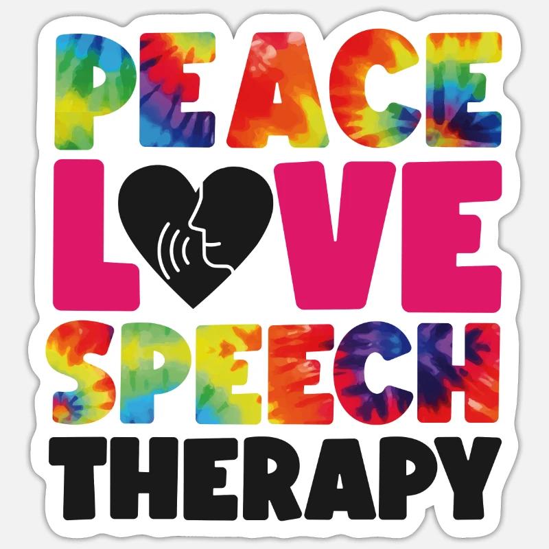 Speech Therapist Therapy Assistant Sticker Größe S (10 x 10 cm)