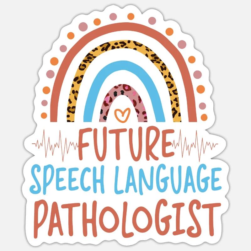 Speech Therapist Therapy Assistant - Sticker Größe S (10 x 10 cm) - Mattweiß