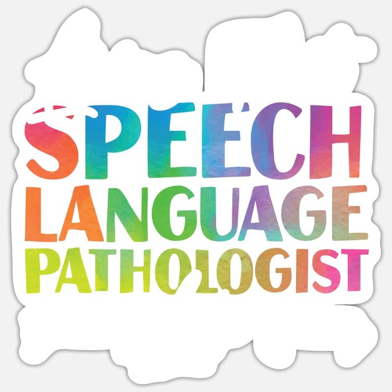 Speech Therapist Therapy Assistant - Sticker Größe S (10 x 10 cm) - Mattweiß