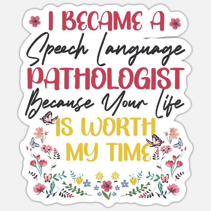 Speech Therapist Therapy Assistant - Sticker Größe S (10 x 10 cm) - Mattweiß