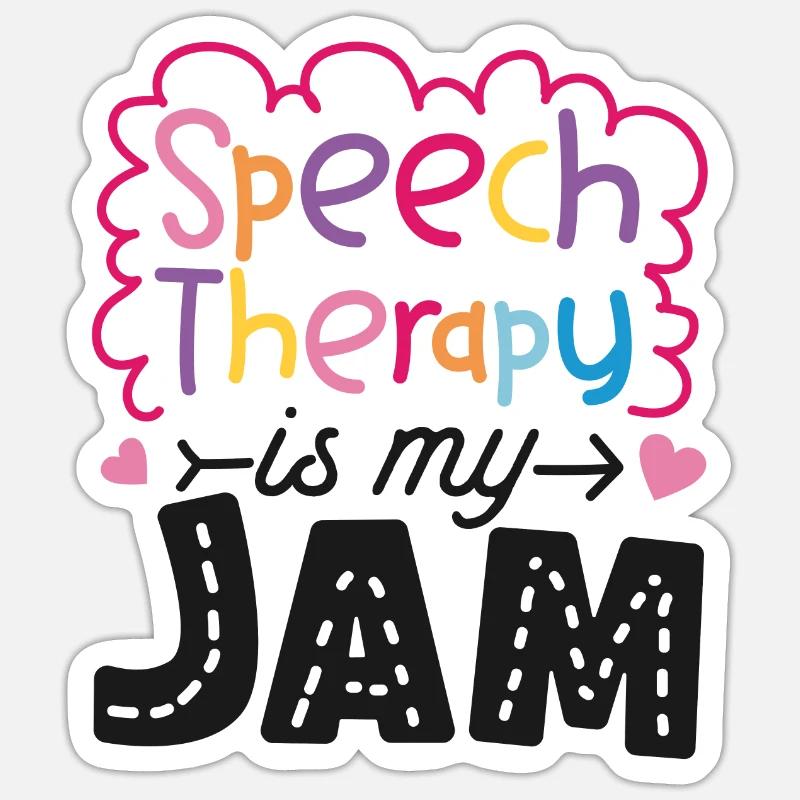 Speech Therapist Therapy Assistant - Sticker size S (10 x 10 cm) - white matte