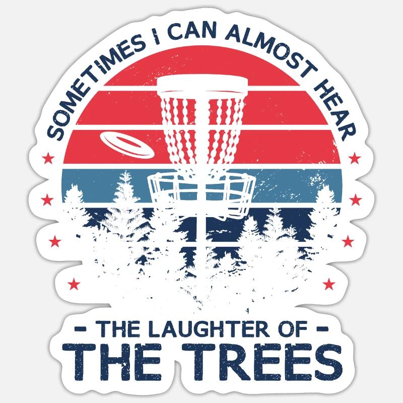 Trees Disc Golf - Sticker size S (10 x 10 cm) - white matte