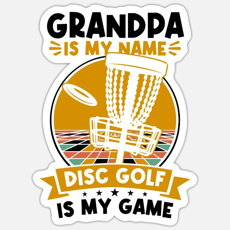 Opa Disc Golf - Sticker Größe S (10 x 10 cm) - Mattweiß