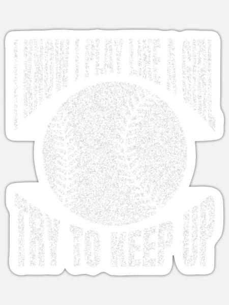 Baseball Baseballspielerin Baseballteam Baseballer - Sticker Größe S (10 x 10 cm) - Mattweiß