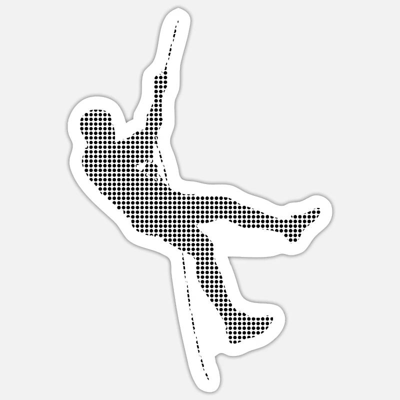 climb - Sticker size S (10 x 10 cm) - white matte