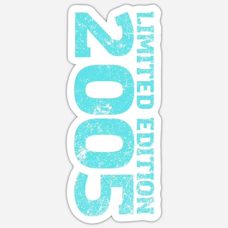 Édition Limitée 2005 Cadeau 18e anniversaire - Sticker taille S (10 x 10 cm) - blanc mat