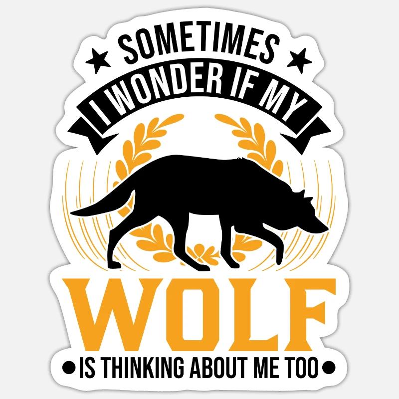 Wolf Lover Gift Wolf Pack - Sticker size S (10 x 10 cm) - white matte