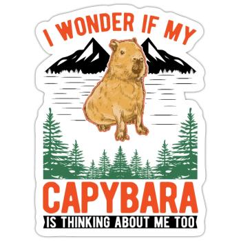 Capybara Wasserschwein Capibara - Sticker size S (10 x 10 cm) - white matte - Front