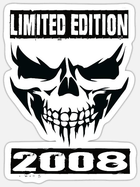 Limited Edition 2008 - Sticker Größe S (10 x 10 cm) - Mattweiß