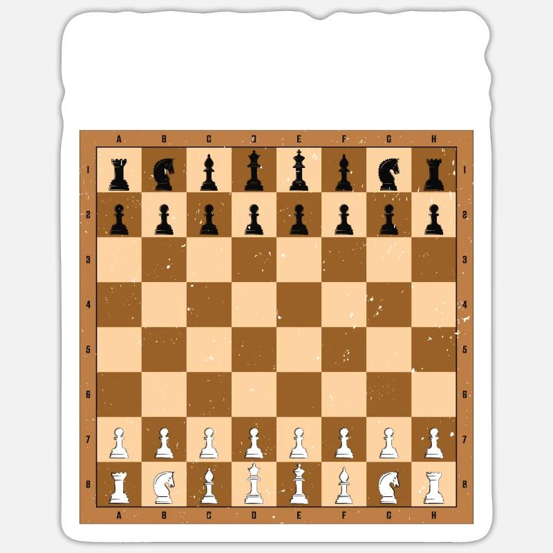 Checkmate in training - Chess - Sticker size S (10 x 10 cm) - white matte