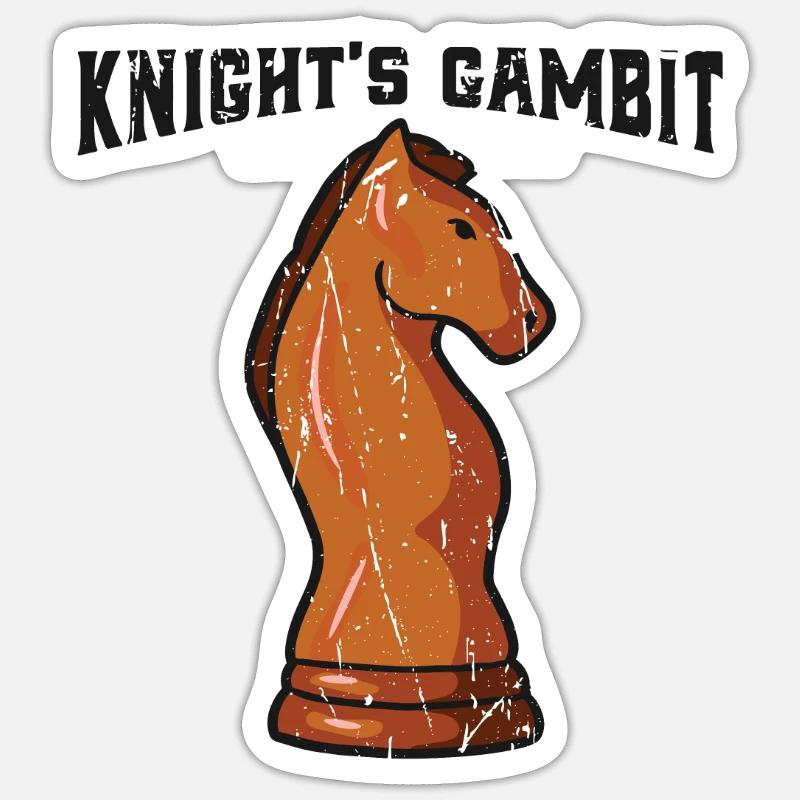 Gambit du chevalier - Échecs Sticker taille S (10 x 10 cm)