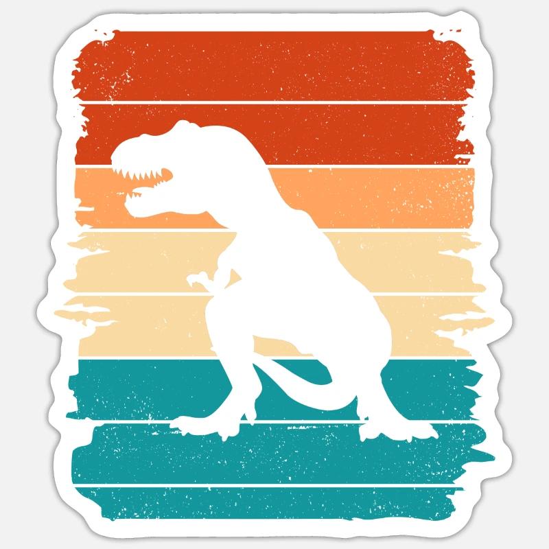 T-Rex - Sticker Größe S (10 x 10 cm) - Mattweiß