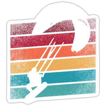 Kitesurfer Kiteboard Kitesurfen Kitesurf - Sticker Größe S (10 x 10 cm) - Mattweiß - Vorne