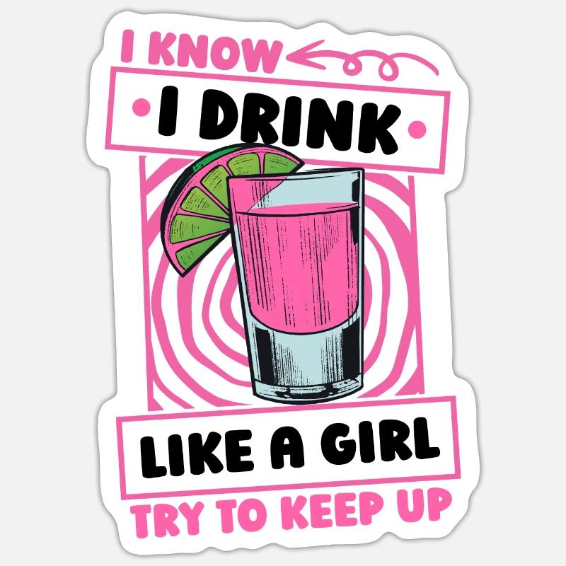 Barkeeper Bartender Mädchen Sticker Größe S (10 x 10 cm)