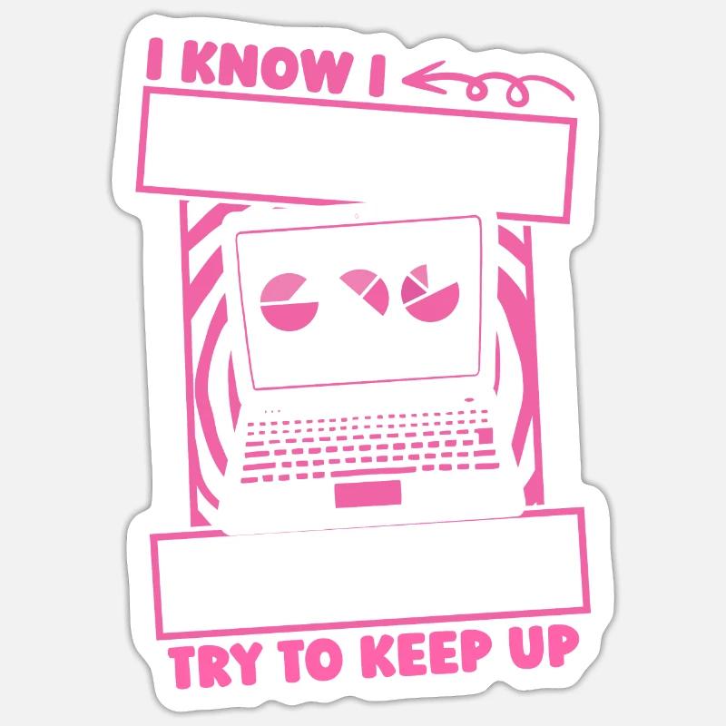 Data Science Data Analyst Mädchen - Sticker Größe S (10 x 10 cm) - Mattweiß