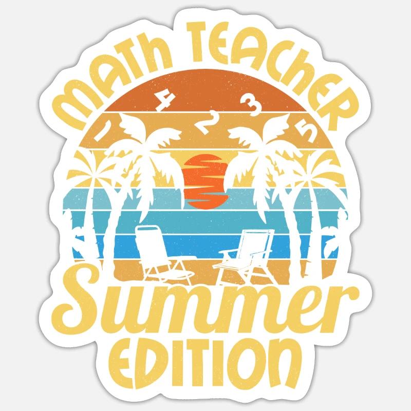 Math Teacher Educational Education School - Sticker size S (10 x 10 cm) - white matte