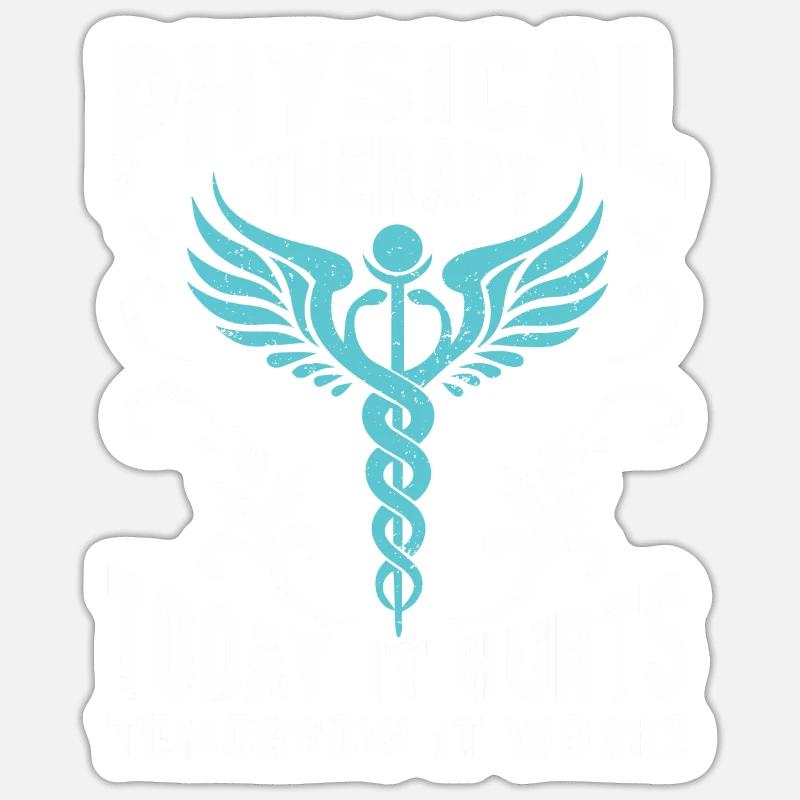 Physiotherapie Physiotherapeut Physio - Sticker Größe S (10 x 10 cm) - Mattweiß
