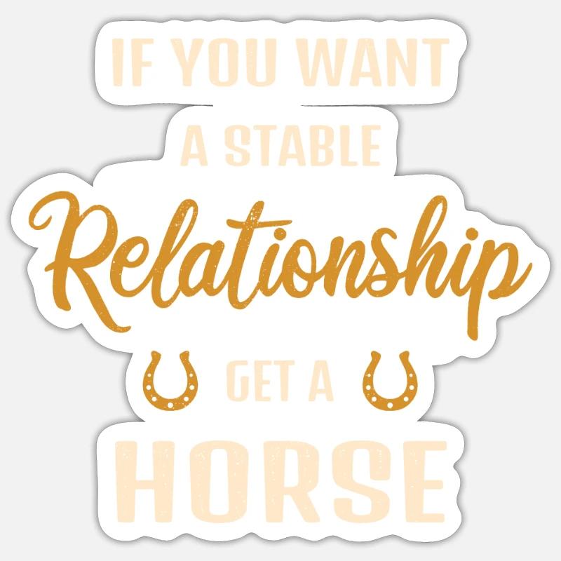 Pour une relation stable, procurez-vous un cheval Sticker taille S (10 x 10 cm)