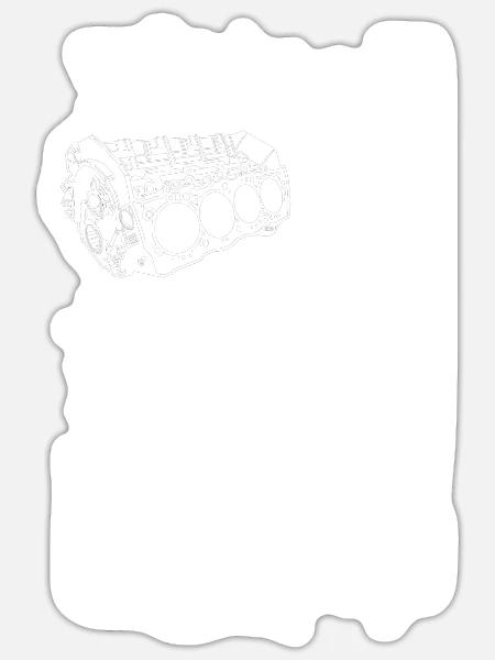 Amerika Auto Tuner - Sticker Größe S (10 x 10 cm) - Mattweiß