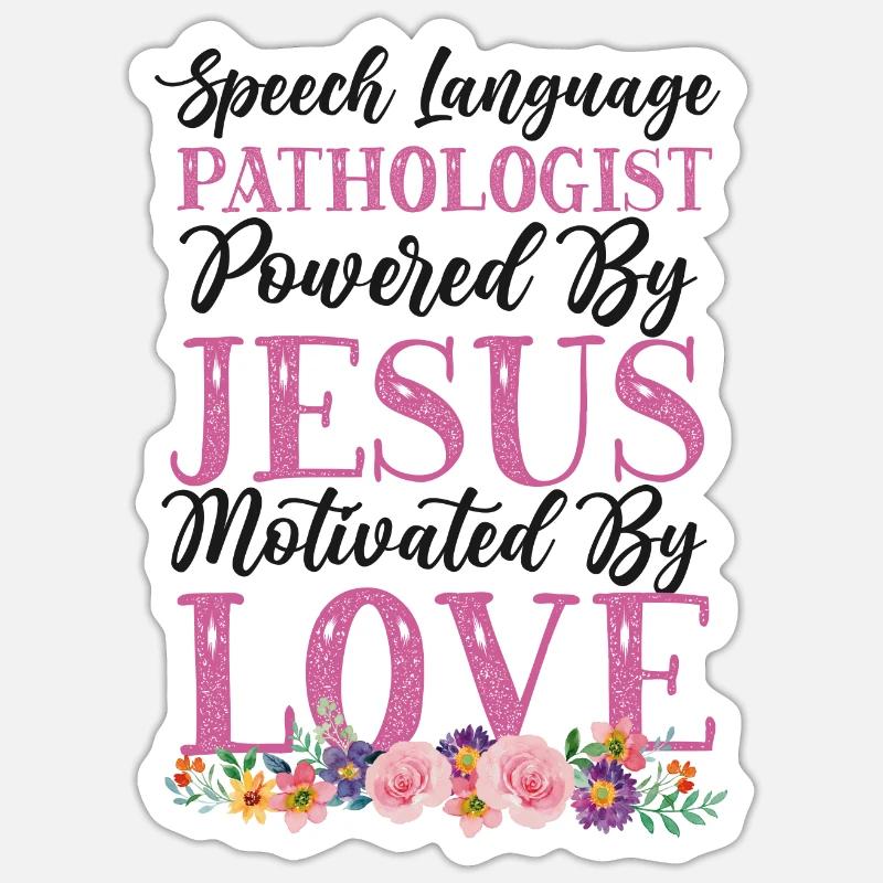Speech Therapist Therapy Assistant - Sticker size S (10 x 10 cm) - white matte
