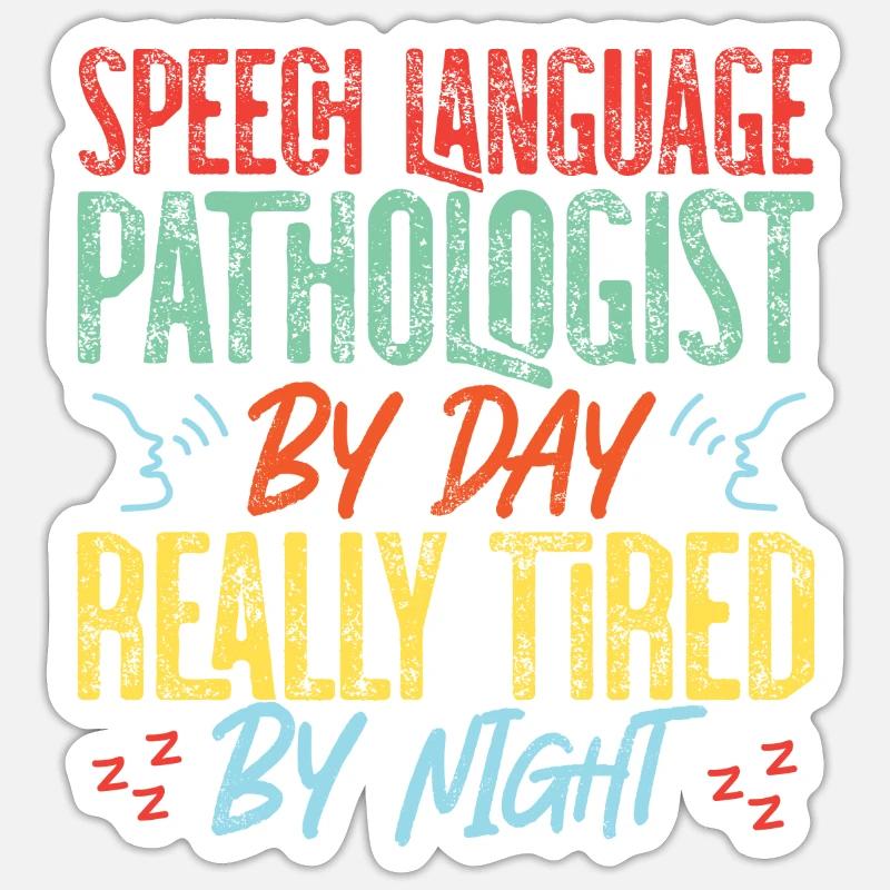 Speech Therapist Therapy Assistant - Sticker Größe S (10 x 10 cm) - Mattweiß