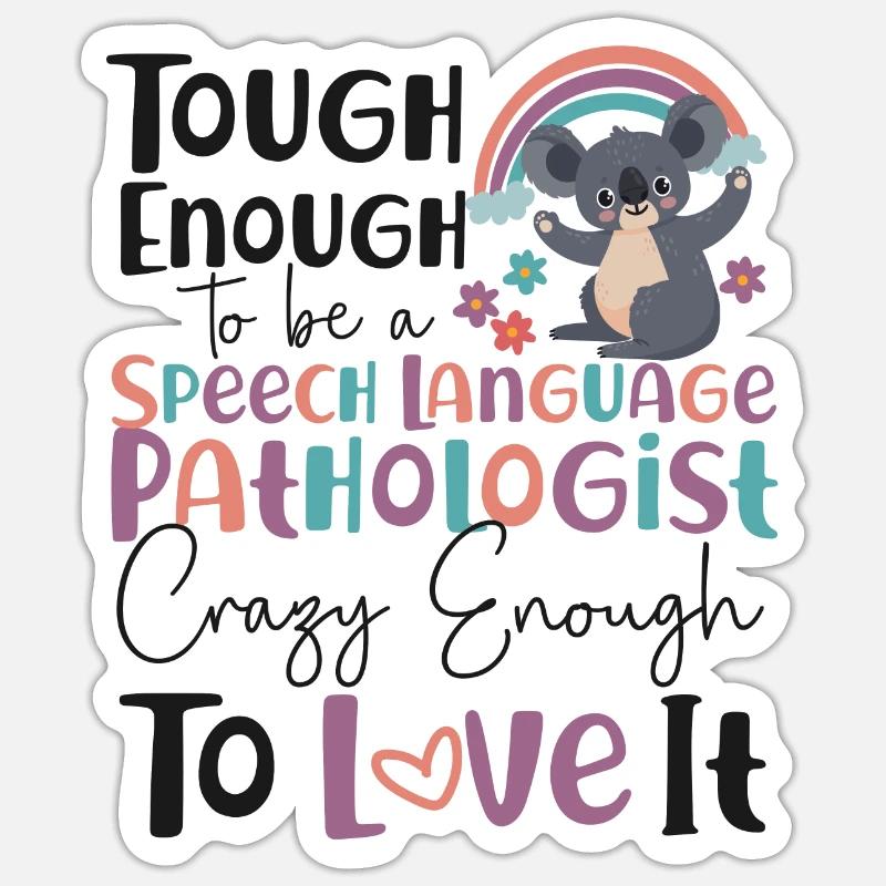 Speech Therapist Therapy Assistant - Sticker size S (10 x 10 cm) - white matte