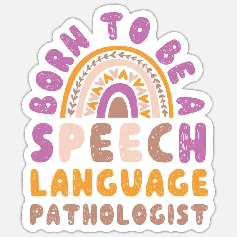 Assistant orthophoniste - Sticker taille S (10 x 10 cm) - blanc mat