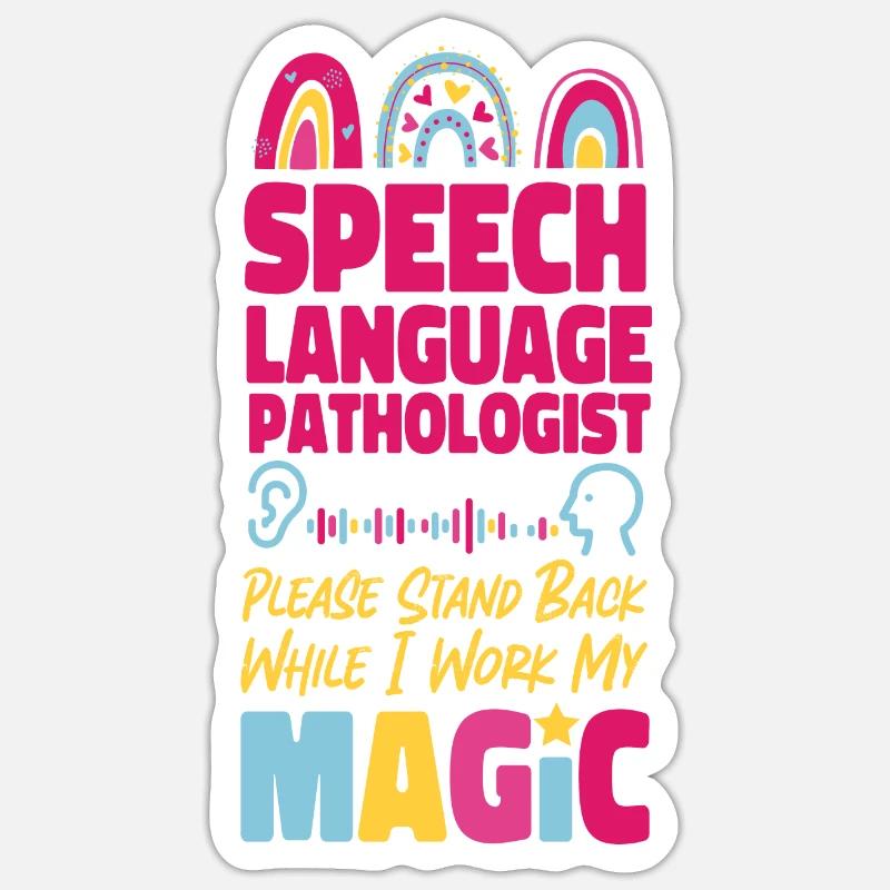 Speech Therapist Therapy Assistant - Sticker Größe S (10 x 10 cm) - Mattweiß