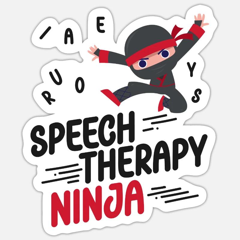 Assistant orthophoniste - Sticker taille S (10 x 10 cm) - blanc mat