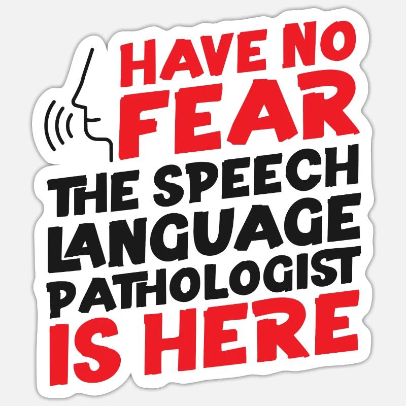 Speech Therapist Therapy Assistant - Sticker size S (10 x 10 cm) - white matte
