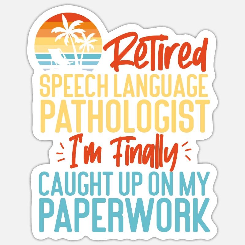 Speech Therapist Therapy Assistant - Sticker size S (10 x 10 cm) - white matte