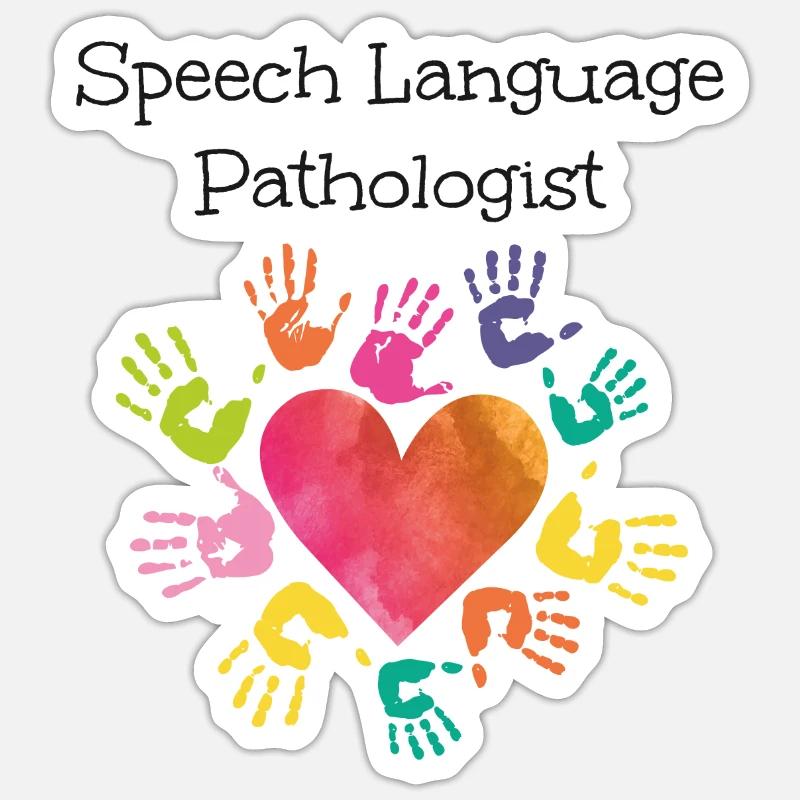 Speech Therapist Therapy Assistant - Sticker Größe S (10 x 10 cm) - Mattweiß