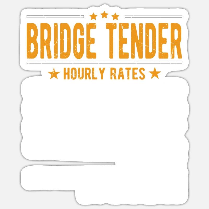 Bridge tender hourly wage Sticker size S (10 x 10 cm)