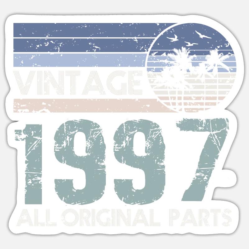 Edition Limitée Millésime 1997 - Sticker taille S (10 x 10 cm) - blanc mat