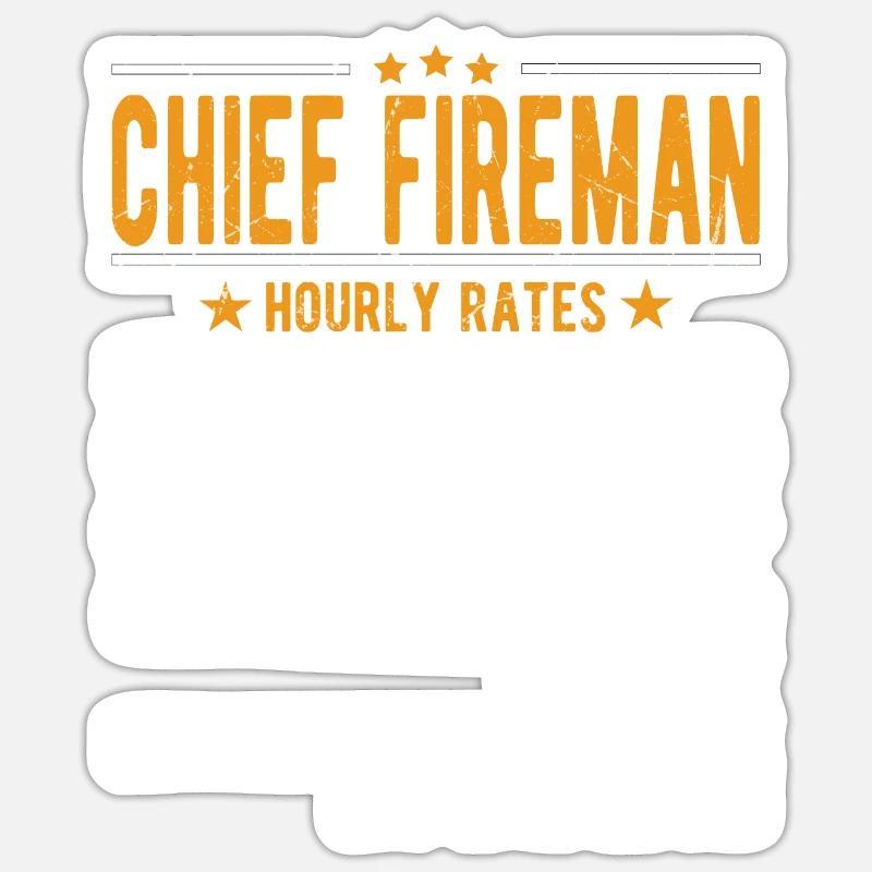 Cheffeuerer hourly wage - Sticker size S (10 x 10 cm) - white matte