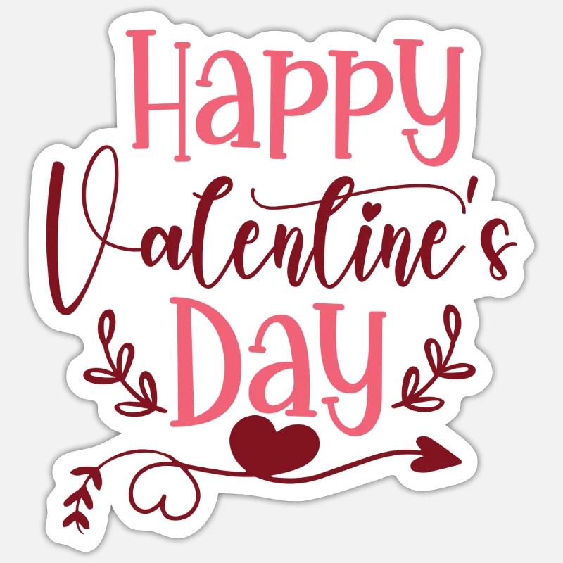 Joyeuse Saint-Valentin Sticker taille S (10 x 10 cm)