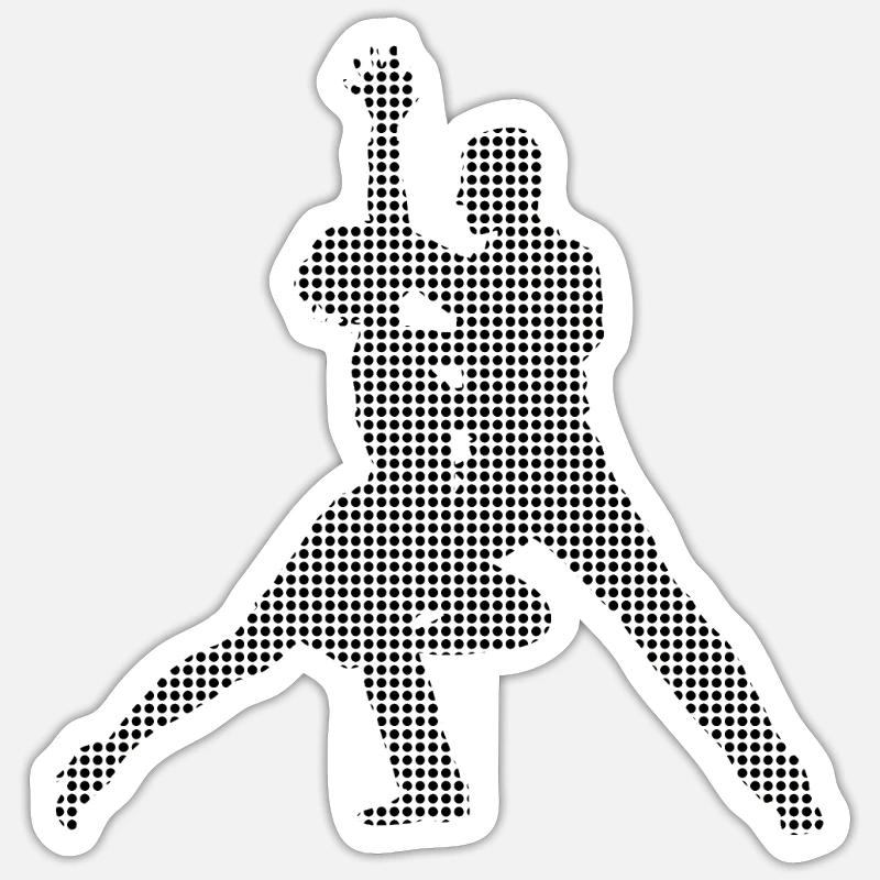 Danser - Sticker taille S (10 x 10 cm) - blanc mat
