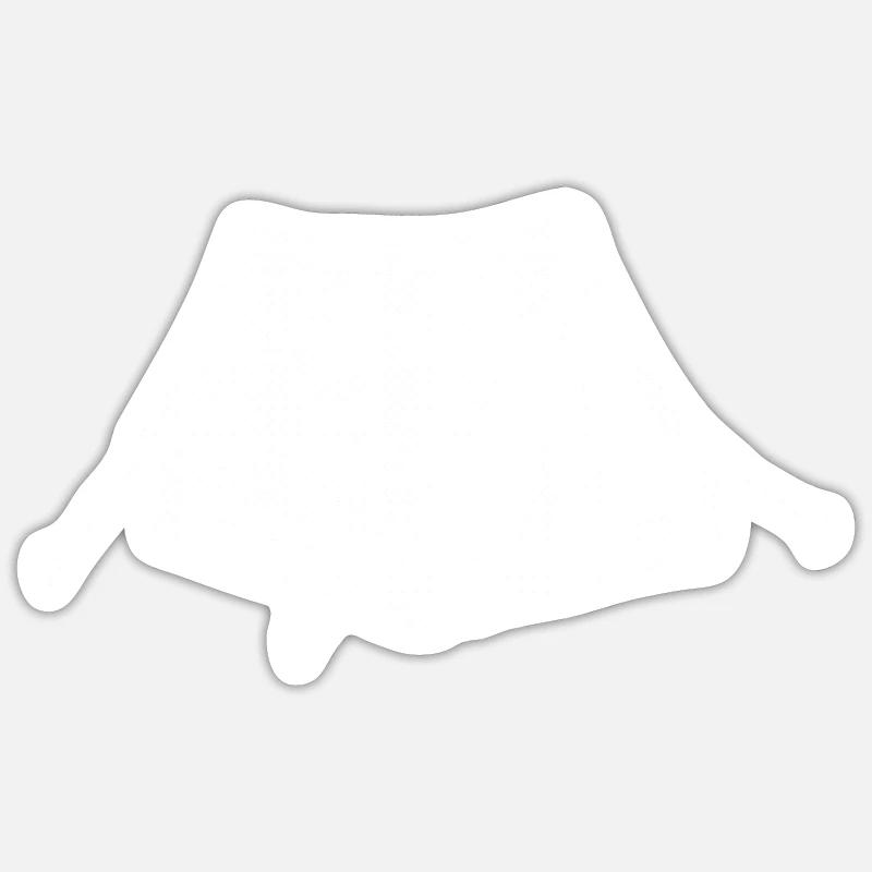 Camping - Sticker taille S (10 x 10 cm) - blanc mat