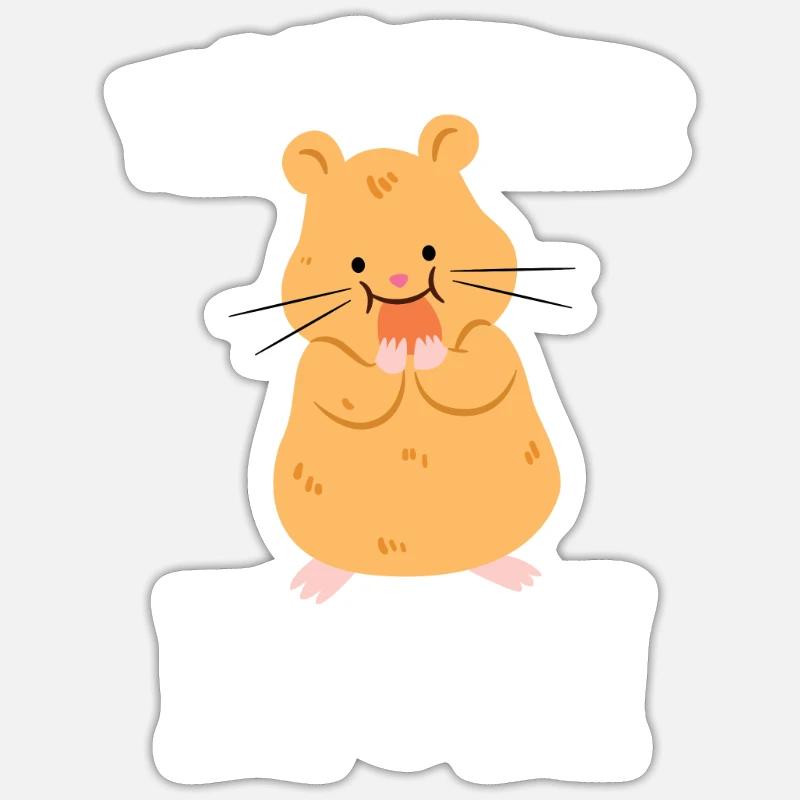 Maman hamster Sticker taille S (10 x 10 cm)