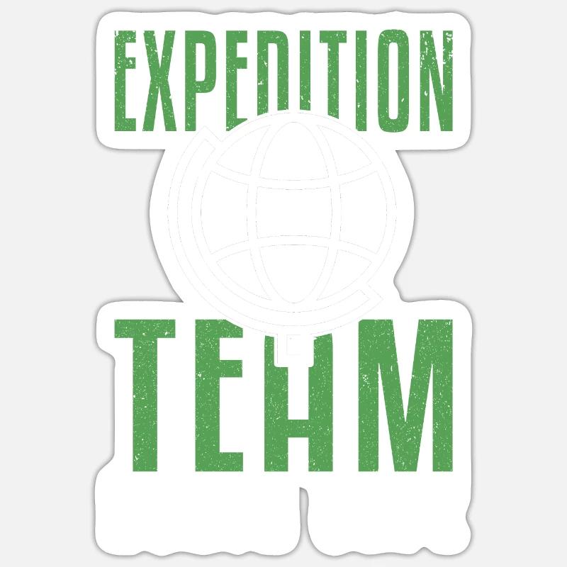 Nordkap/ North Cape team Conception aller-retour - Sticker taille S (10 x 10 cm) - blanc mat