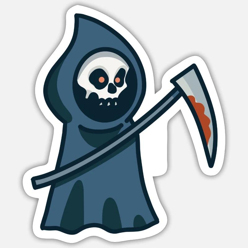 CUTE REAPER - Sticker Größe S (10 x 10 cm) - Mattweiß