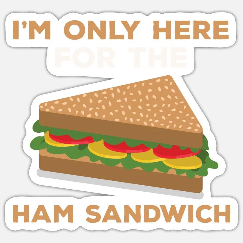Ham bread Sticker size S (10 x 10 cm)