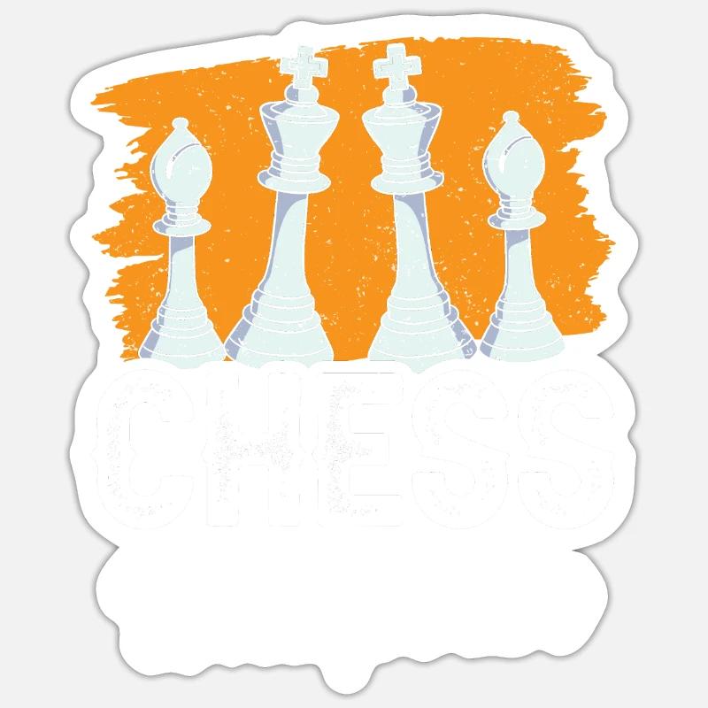 Schachflüsterer Schach Flüsterer Schachspieler - Sticker Größe S (10 x 10 cm) - Mattweiß