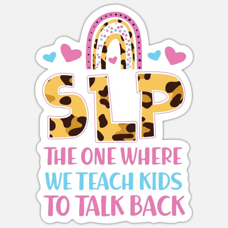 Speech Therapist Therapy Assistant - Sticker Größe S (10 x 10 cm) - Mattweiß
