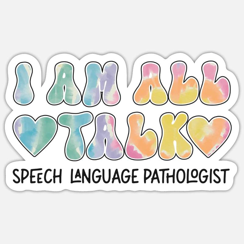 Speech Therapist Therapy Assistant - Sticker size S (10 x 10 cm) - white matte