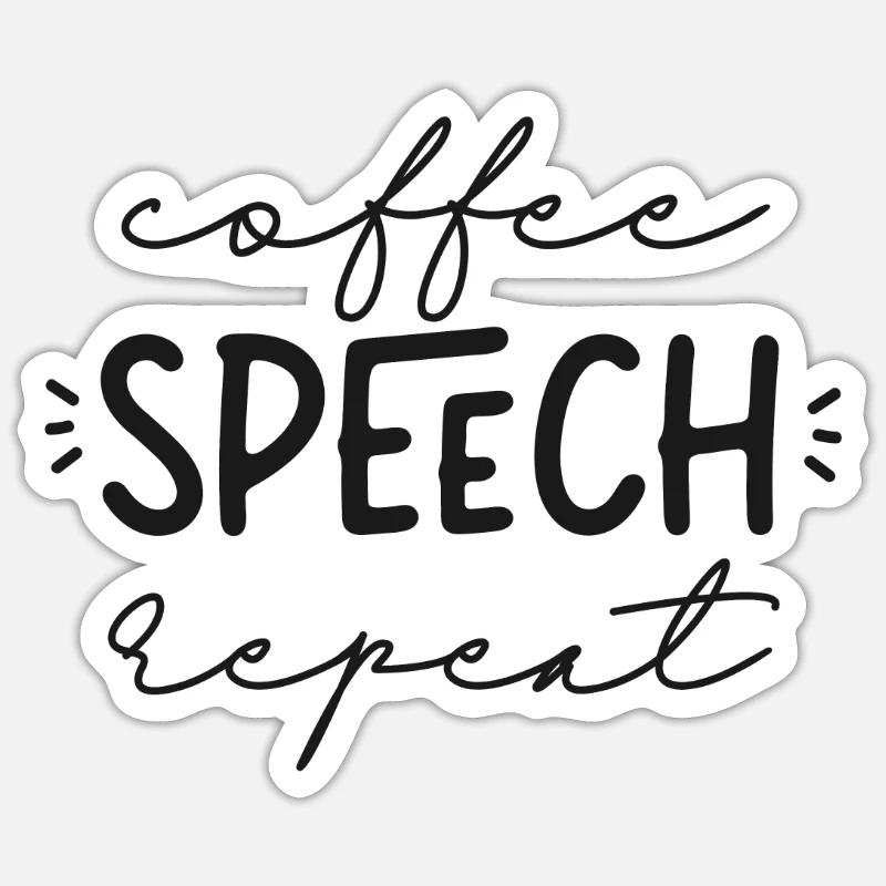 Speech Therapist Therapy Assistant - Sticker size S (10 x 10 cm) - white matte